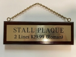 Wood Stall Plaque