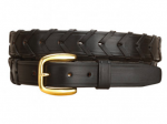 Tory 1 1/4" Laced Leather Belt